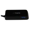 StarTech.com Adaptador Concentrador Hub Ladrón USB 3.0 Super Speed 4 Puertos Salidas Portátil para Ordenador Portátil - Negro (ST4300MINU3B) - Hub - 4 x SuperSpeed USB 3.0 - sobremesa - para P/N: FCREADMICRO3, MSDREADU3CA, USB3S2ESATA3 - Image 4