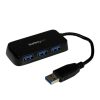 StarTech.com Adaptador Concentrador Hub Ladrón USB 3.0 Super Speed 4 Puertos Salidas Portátil para Ordenador Portátil - Negro (ST4300MINU3B) - Hub - 4 x SuperSpeed USB 3.0 - sobremesa - para P/N: FCREADMICRO3, MSDREADU3CA, USB3S2ESATA3 - Image 1